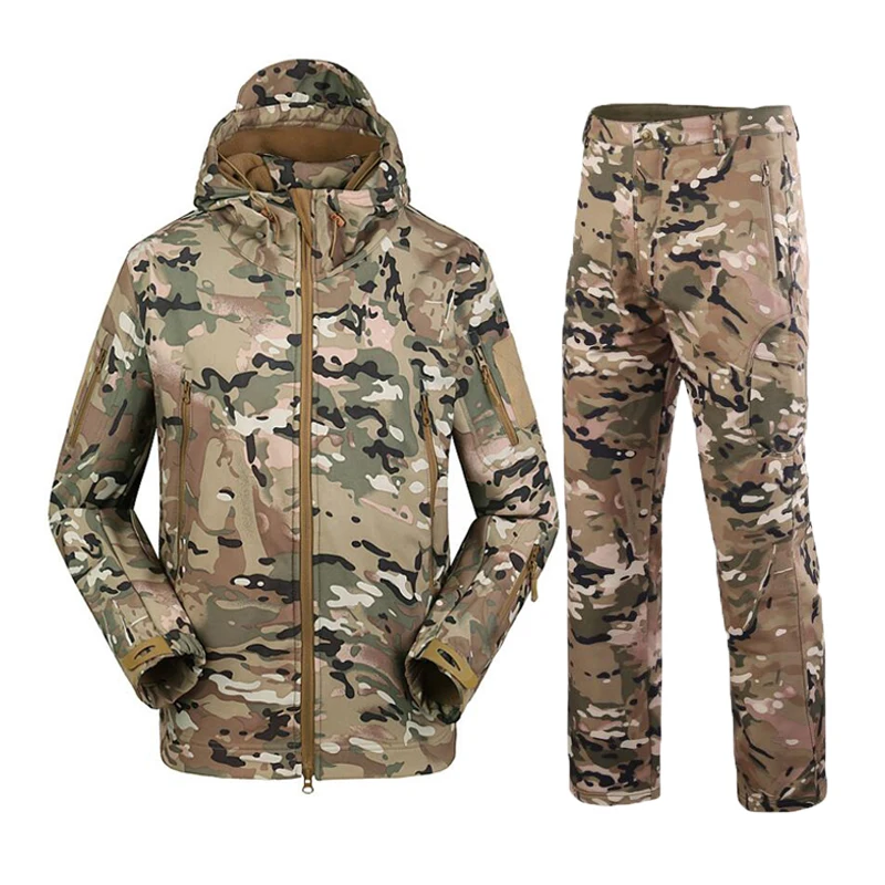 Chaquetas de lana impermeables para hombre, trajes tácticos impermeables para pesca al aire libre, senderismo, Camping, chándales, abrigos,