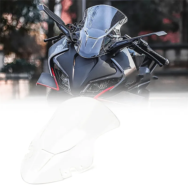 Motorcycle Windscreen Deflector Extention Kit Windshield Fairing for CFMOTO 450 SR 450SR 450Sr 2022 2023(Transparent)