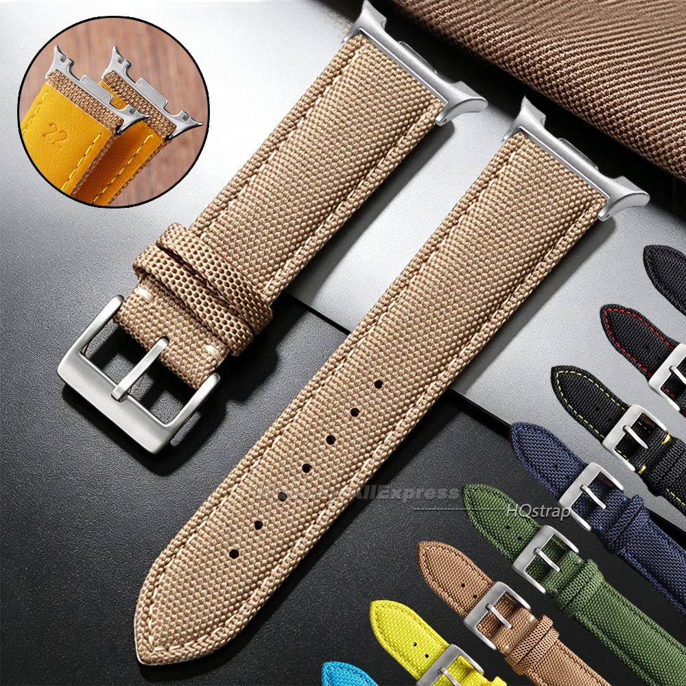Premium Nylon Sailcloth Watch Strap for Samsung Galaxy Watch 8 Classic 46mm Bracelet for Galaxy Watch 8 44mm 40mm Sport Band