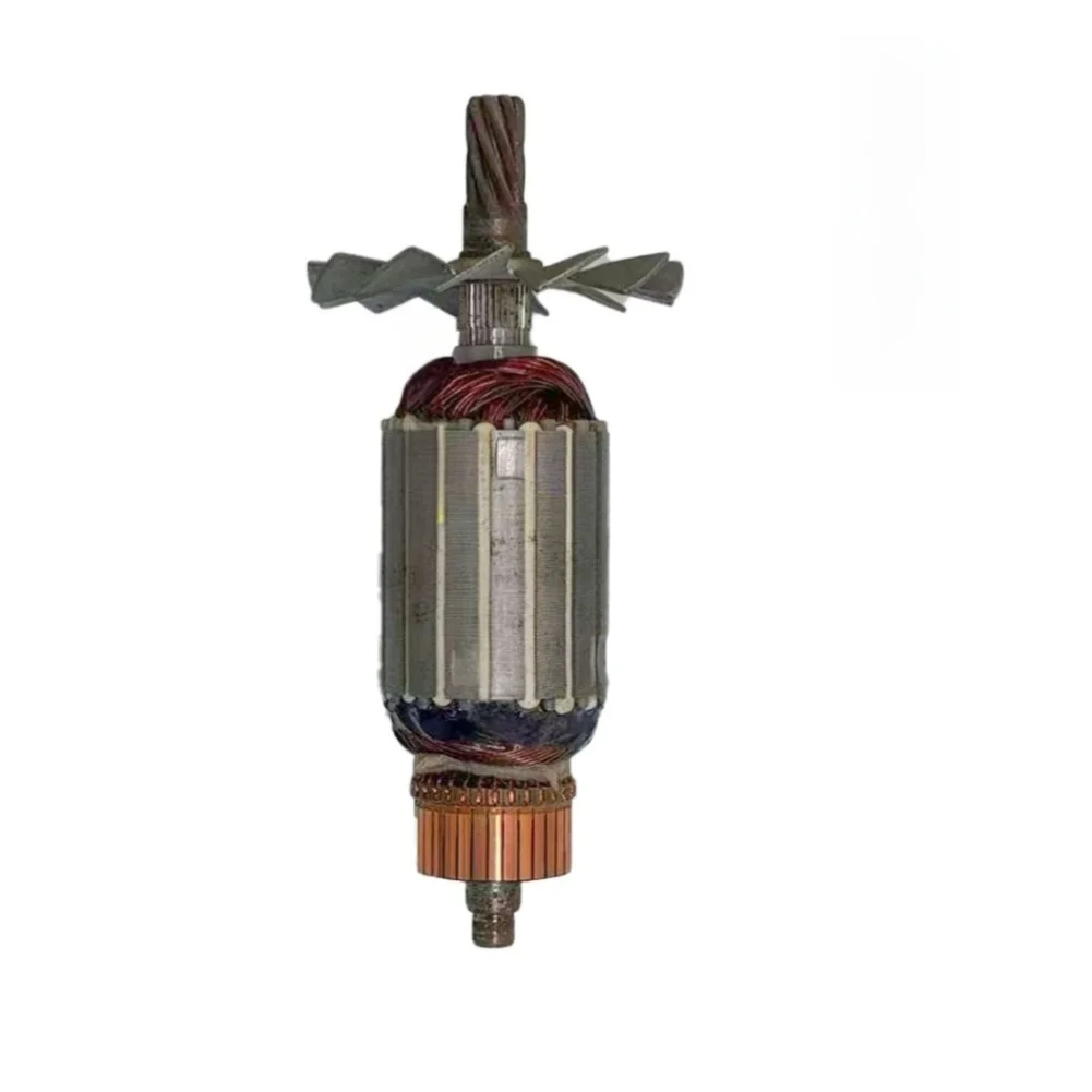 8 Tooth Copper For Rotor For 240 Steel Cutting Machine Motor 155mm Shaft 60mm Diameter 198mm Length Power Tool Replacement Part