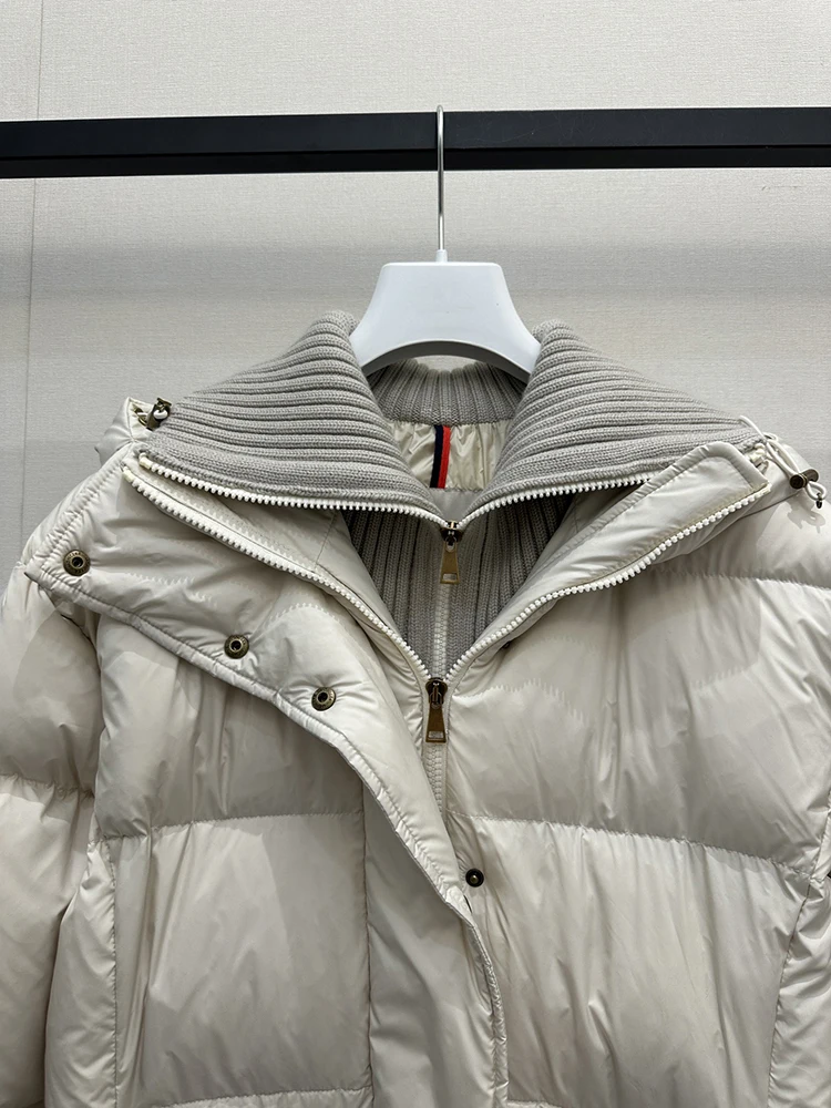 SVORYXIU 2025 نمط جديد سترة شتوية للنساء موضة بيضاء نمط غير رسمي نمط طويل #2