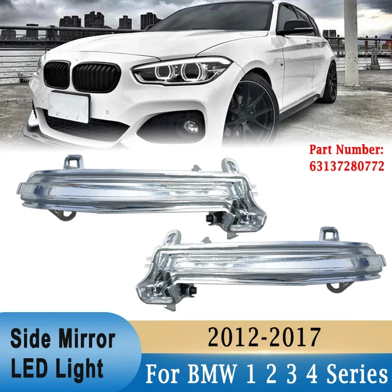 Side Mirror LED Turn Signal Lights Rearview Indicator Lamp for BMW 1 2 3 4 Series F20 F21 F22 F32 F33 F36 F30 F31 F34 GT F35