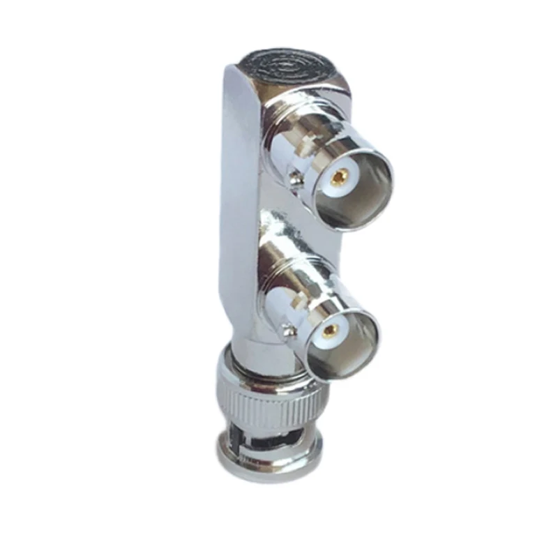 BNC Splitter Adapter BNC Male to Dual BNC Female F Type 3 Way Audio RF Coaxial Connector