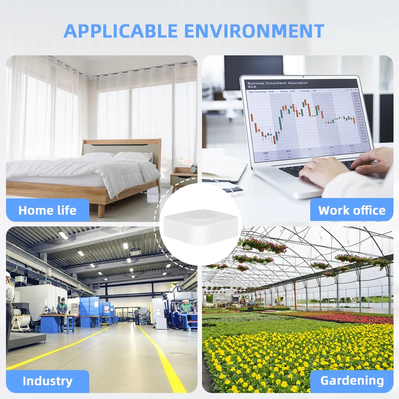 Tuya ZigBee ama de llaves de aire inteligente PM2.5 formaldehído VOC CO2 temperatura humedad 6 en 1 Sensor de caja de aire inteligente alarma de