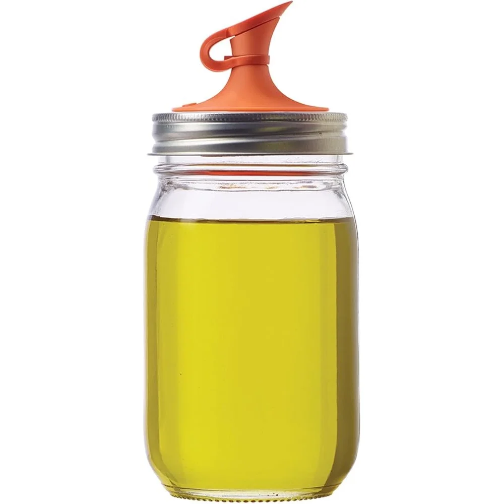 برطمانات ميسون أنيقة لموزع إبريق زجاجي زيتي مع صنبور مقاوم للتنقيط، غطاء قابس مريح، عمل صب سلس #2