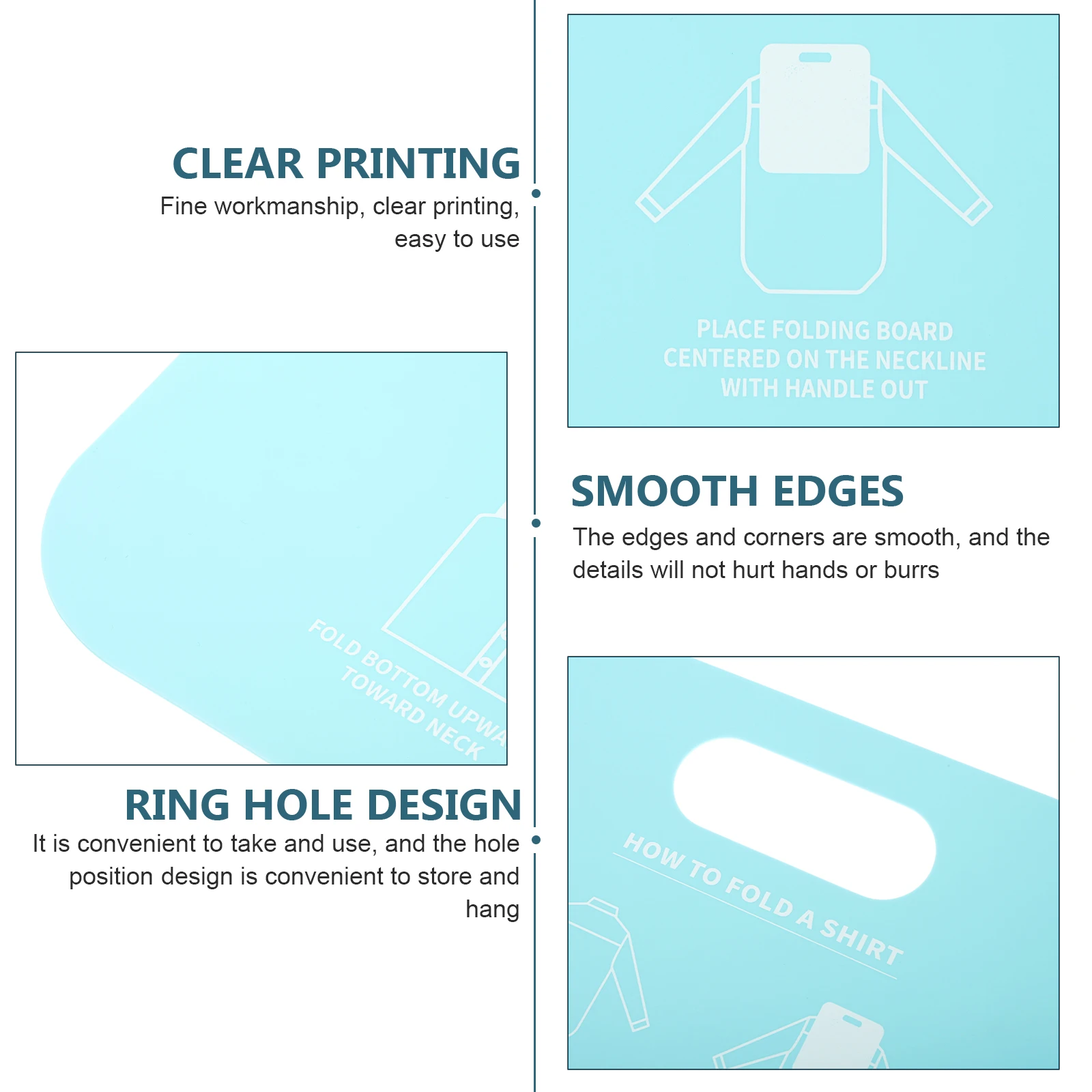 

2Pcs Shirt Folding Board Creative Clothes Stacking Tool for T Shirts Pants Easy Storage Space Saving Garments Folder Portable