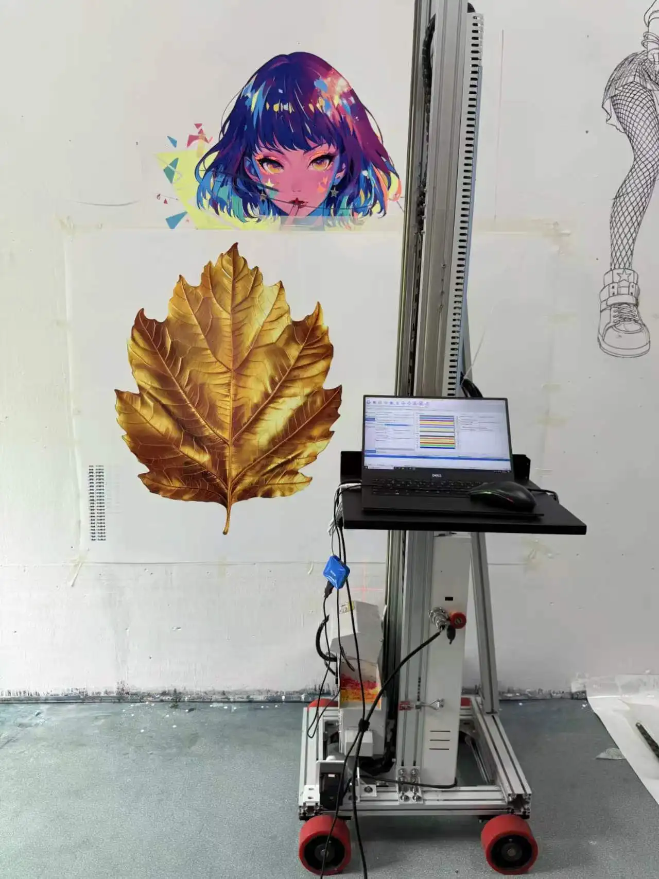 Light Wheels 3D 5D UV Printing Machine for Wall And Floor Factory Price Popular Design for Home Decor And Business Use