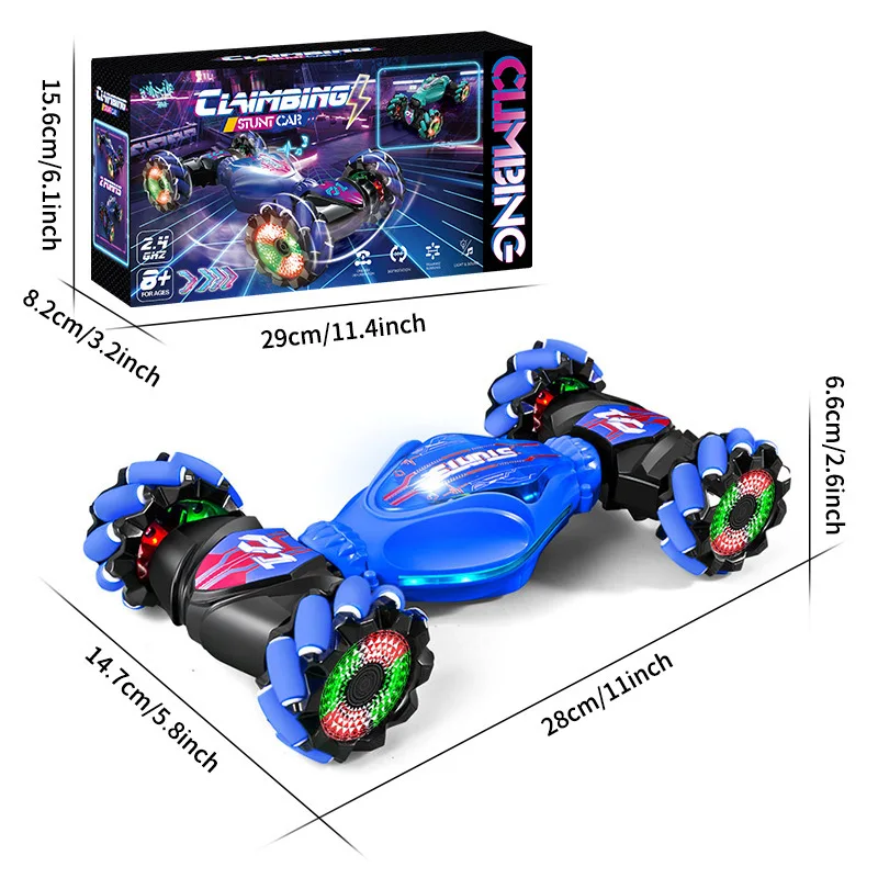 Gebaardetectie RC Auto 2.4G 4WD Stunt Drift Off Road Klimmen Afstandsbediening Draaiende Racewagen Speelgoed voor Jongens Kinderen Buiten Spelen