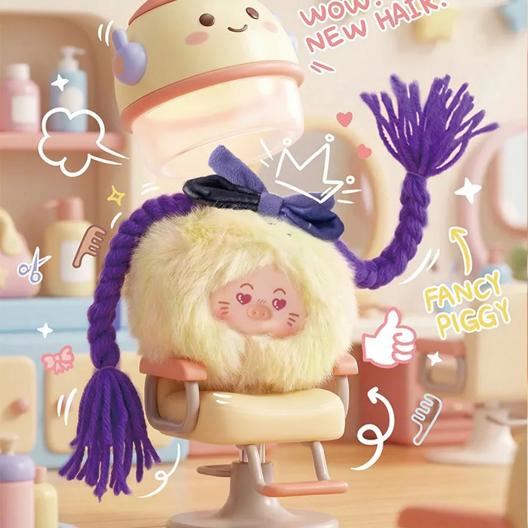 

Hair Salon Store Blind Box Toys Cute Doll Piggy Hairdresser Mystery Box Vinyl Model Funny Gifts Trendy Play Bag Pendant