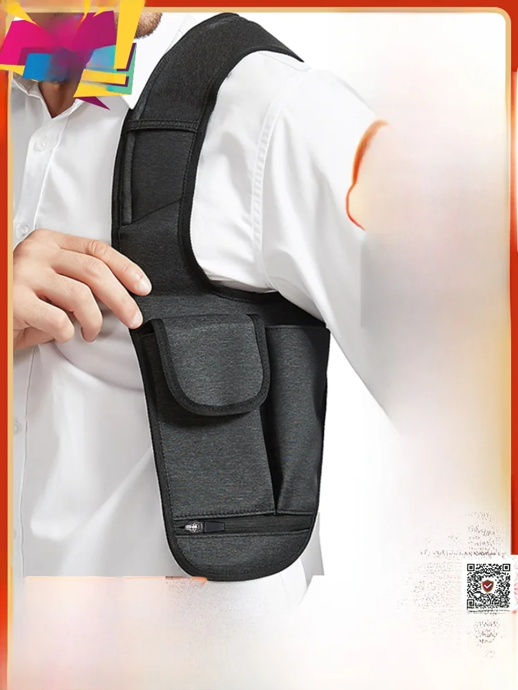 Invisible Chest Bag Air Infini Men's Sports Running Underarm Close-Fitting Anti-Theft Storage Vest Bag Oxford Cloth Pure Color