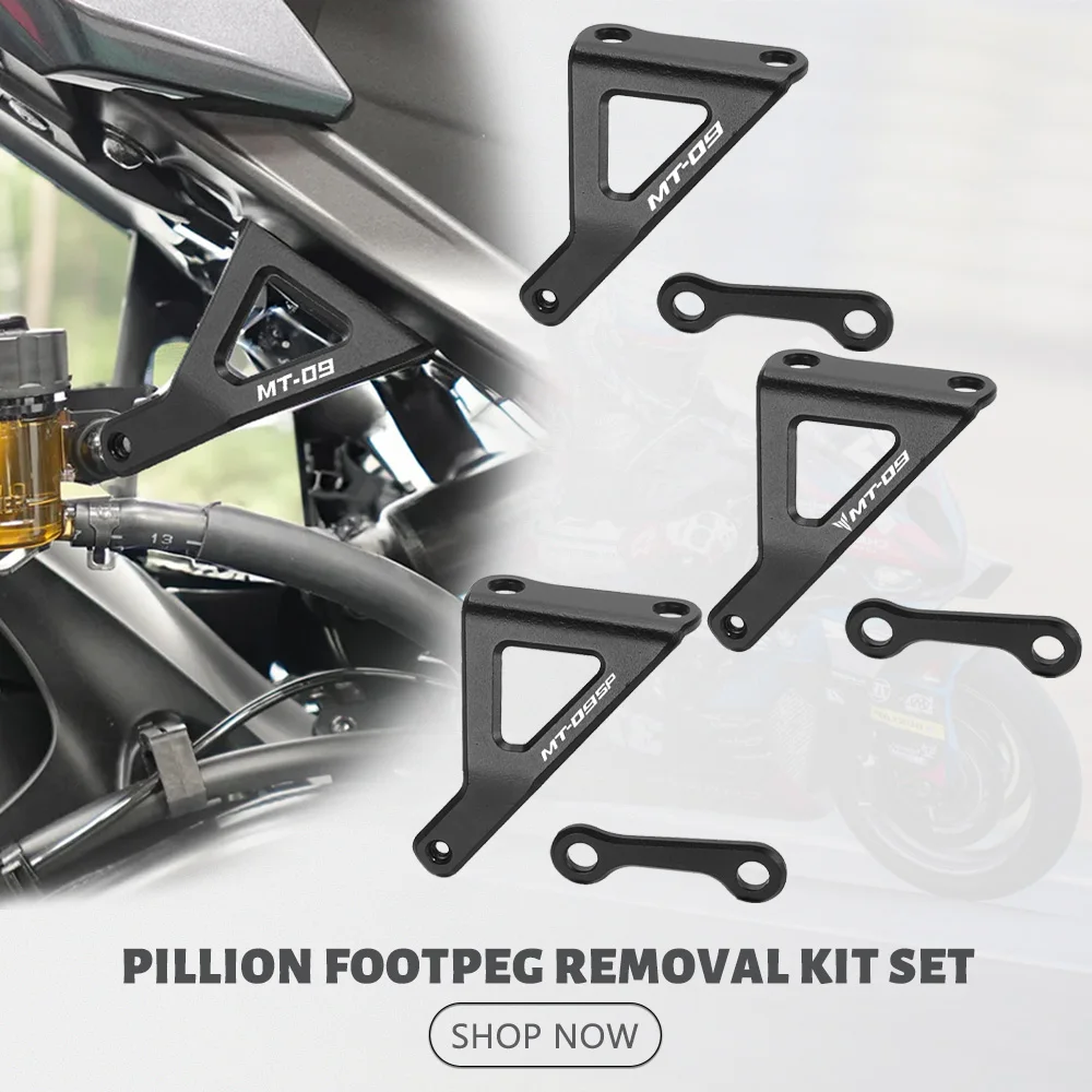 Rear Foot Pegs Footrest Blanking Plate For YAMAHA MT-09 MT09 MT 09 SP 2024 2025 2026 Motorcycle Pillion Footpeg Removal Kit Set