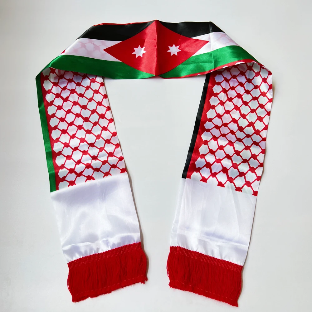 Customize Jordan scarf 14*130cm Jordan flag Custom Scarf football team Scarf Printing Satin Jordan banner view 2