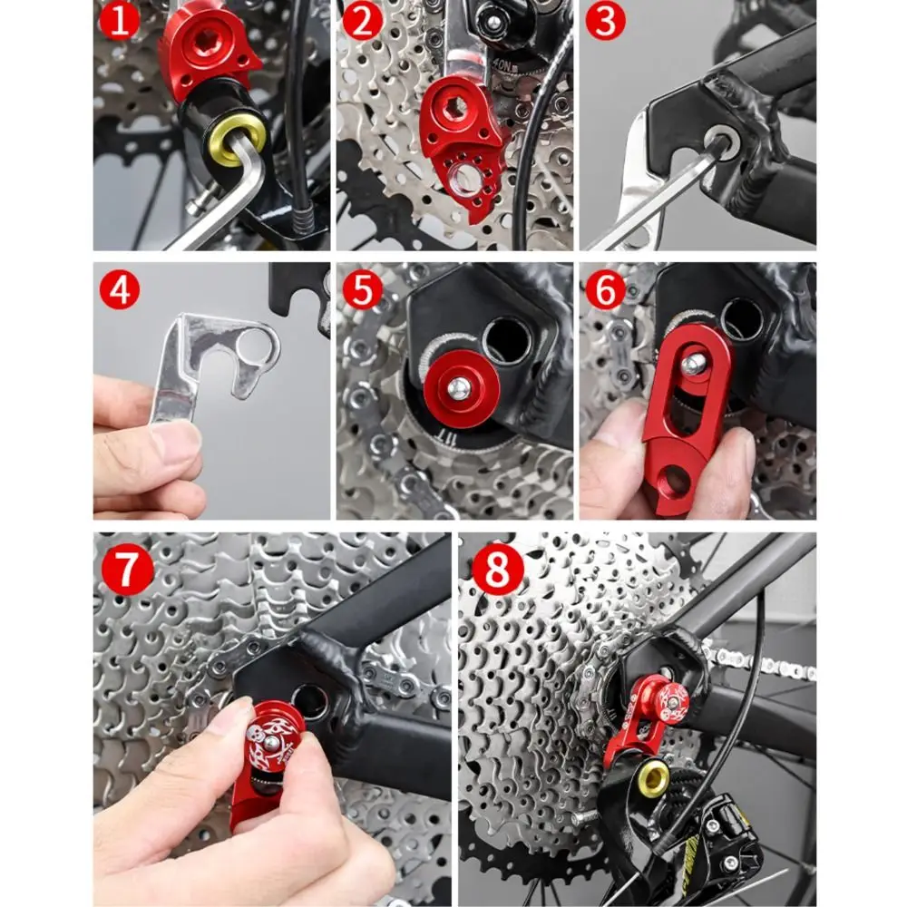 العالمي الدراجة الخلفية Derailleur شماعات موسع سبائك الألومنيوم قابل للتعديل MTB الطريق دراجة الإطار شماعات خفيفة الوزن مستقرة