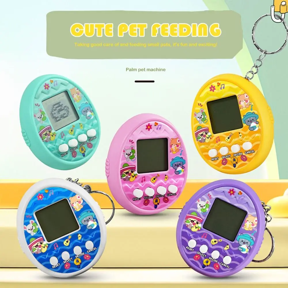Portable Handheld Electronic Game Console Mini Virtual Pet Feeding Machin Pendant Interesting Pet Raising Keychain for Chlidren
