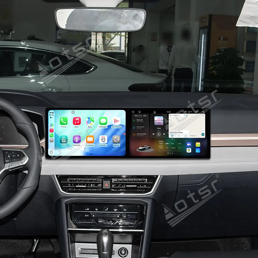 

Android 15, двойной экран, 10,1-дюймовый автомобильный мультимедийный плеер, HD сенсорный экран, автомобильное радио для Volkswagen Tharu 2023-2024, автомобильная GPS-навигация