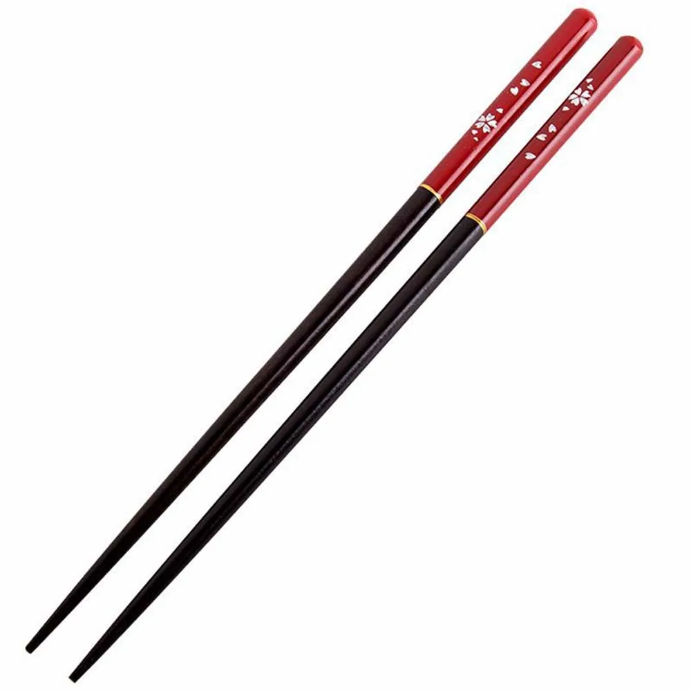 

Creative 23cm Healthy Japanese Cherry Pattern Home Wood Restaurant Dinnerware Sushi Chopsticks Wooden Chopsticks Tableware