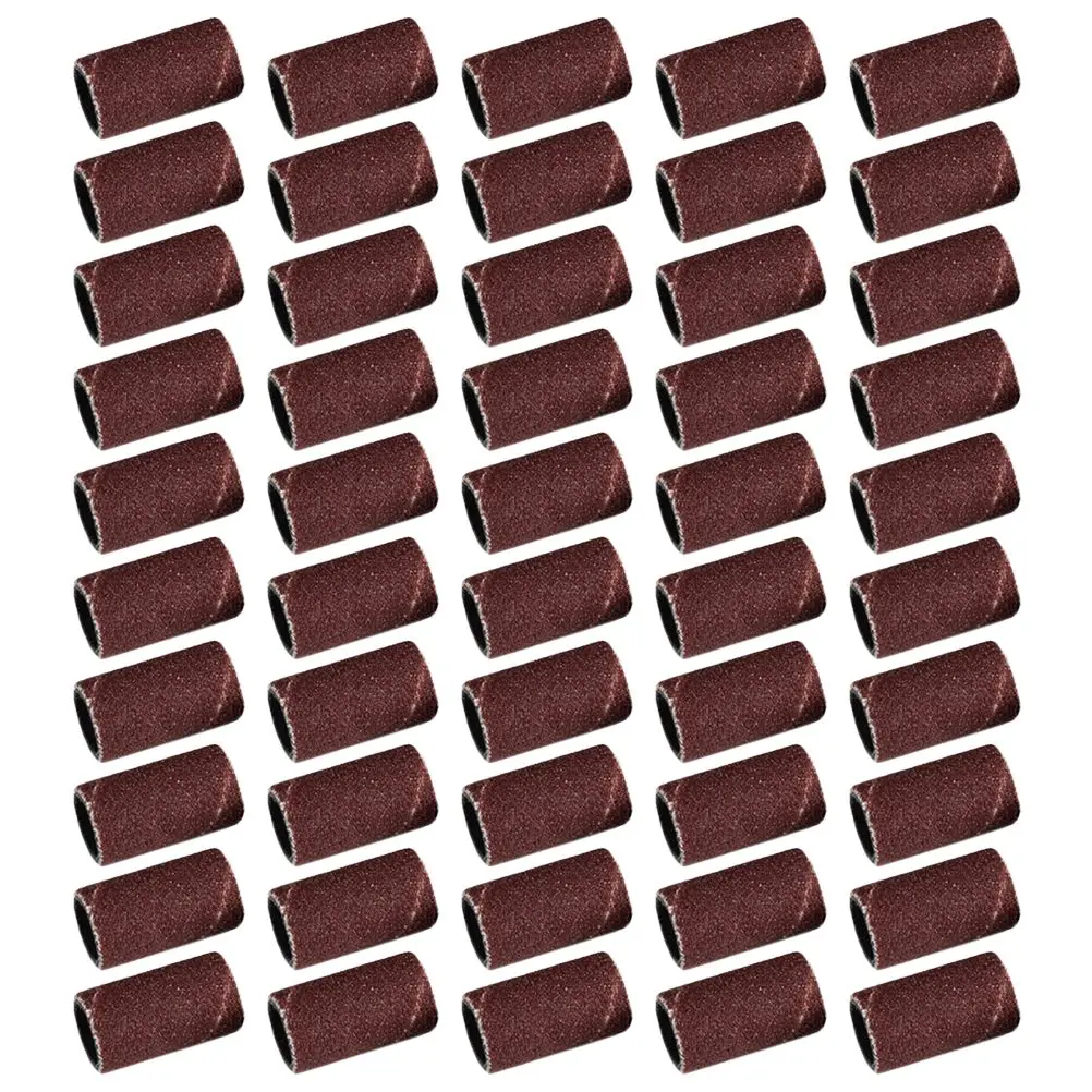 100 قطعة الماس الرملي الدائري لقمة ثقب الصلب اكسيد الالمونيوم طلاء الأظافر أدوات مانيكير رأس مطحنة الملحقات