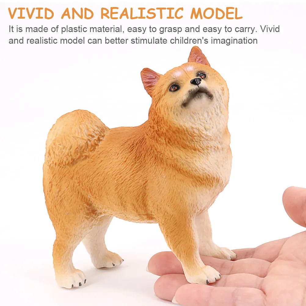 

Пластиковая фигурка собаки породы самоед, реалистичная имитация животного, настольное украшение, развивающая игрушка для детей, познавательная пластиковая собака
