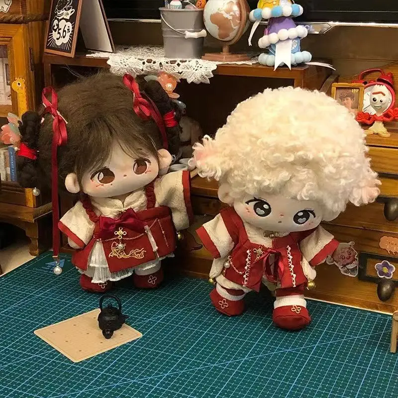 20cm cotton doll clothes, antique embroidery Hanfu set, no attributes