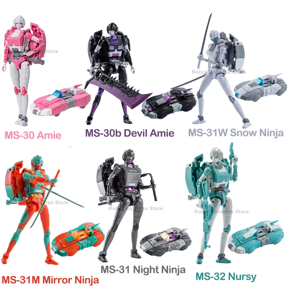 Transformers Mechanic Toys Dr.Wu MS-30 Amie MS-30B Devil Amie MS-31W Snow Ninja MS-31M MS-31 Night Ninja MS-32 Nursy