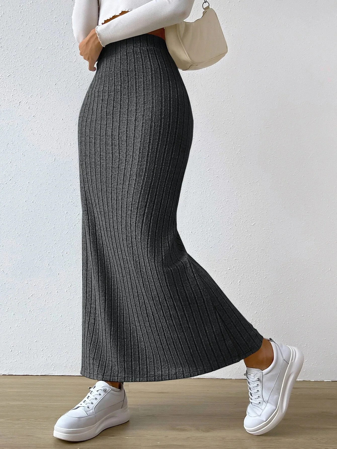 Temperament Fashion Sexy Slim Fit Skirt 2024 Autumn New European And American Hot Selling High Waist Side Split Fit Half Skirt