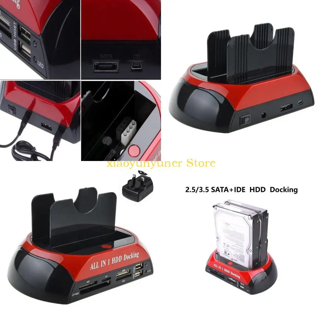 

P9JB 2,5 3,5 дюйма IDE Двойной слоты с док -станцией жесткий диск USB2.0/Type C