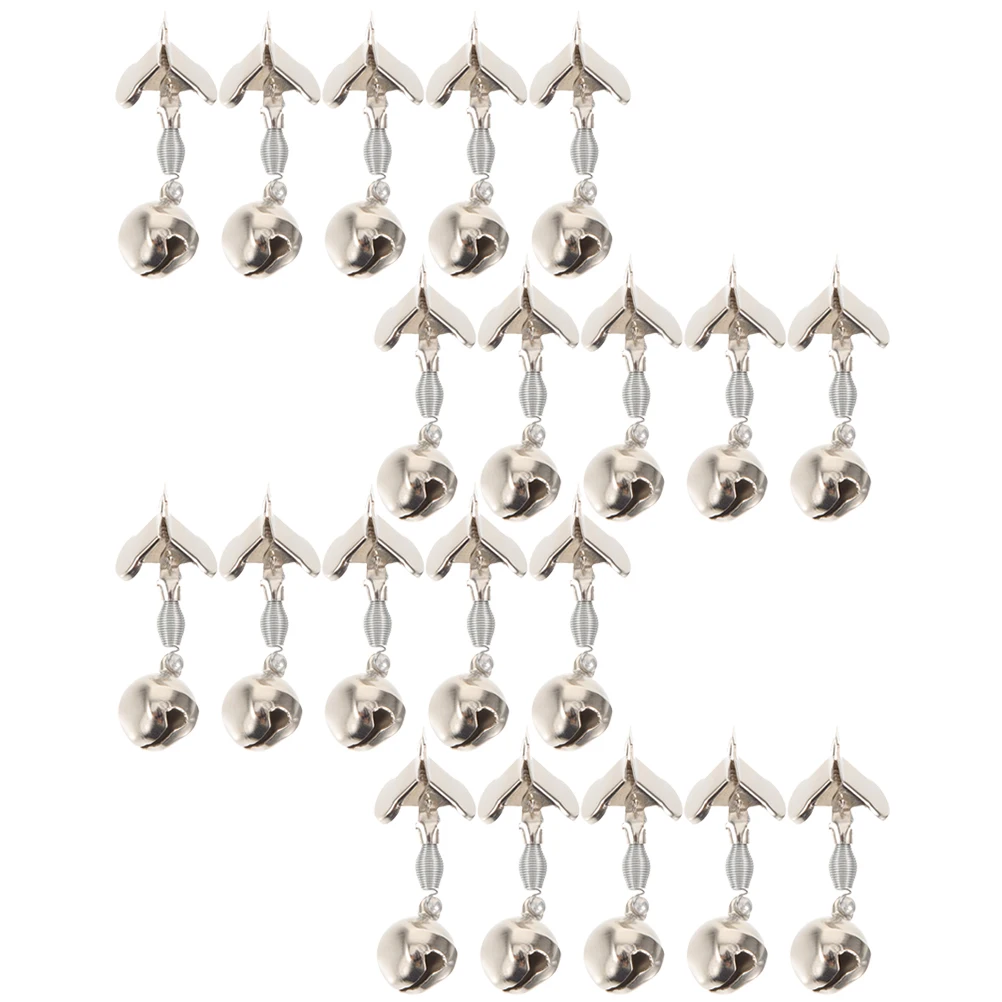 

15 Pcs Fishing Rod Alarm Alert Bell Alarms Bait Multifunction Bells for Rods Metal Alarming
