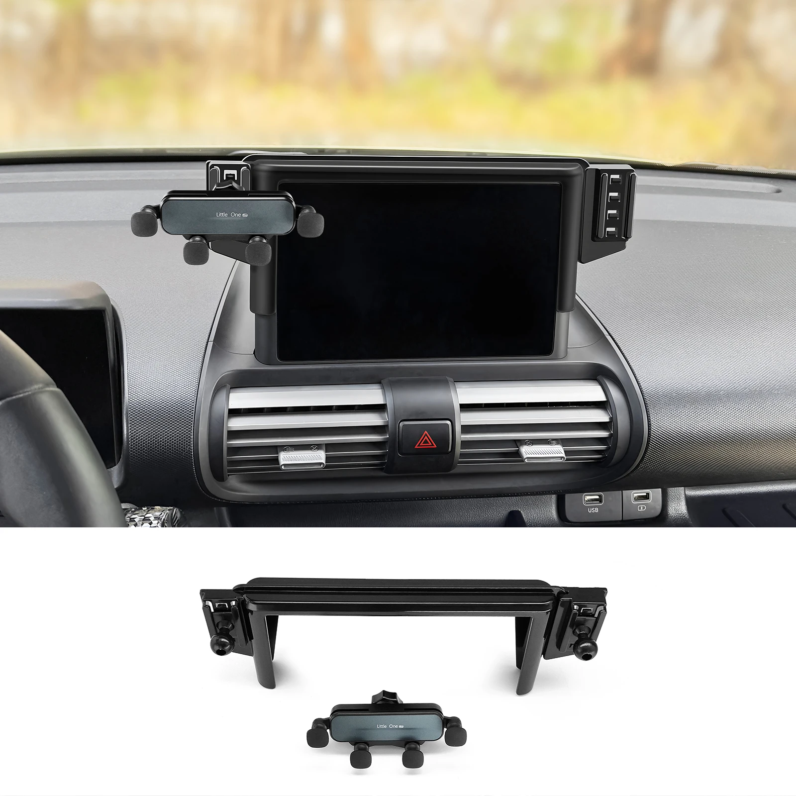 ヒュンダイキャスパー-2021-2023-自動車電話ホルダースクリーン固定ベース-gps-スタンド携帯電話マウントスマートフォンブラケット