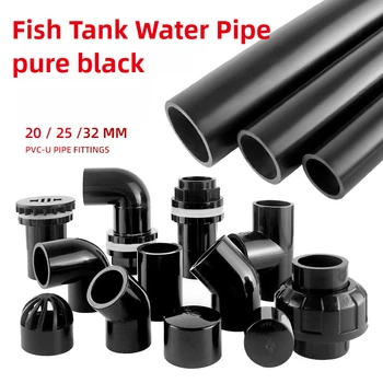PVC Black Fish Tank Water Pipe Plastic Tube Fittings Elbow Joint Duck Bill Water Outlet…