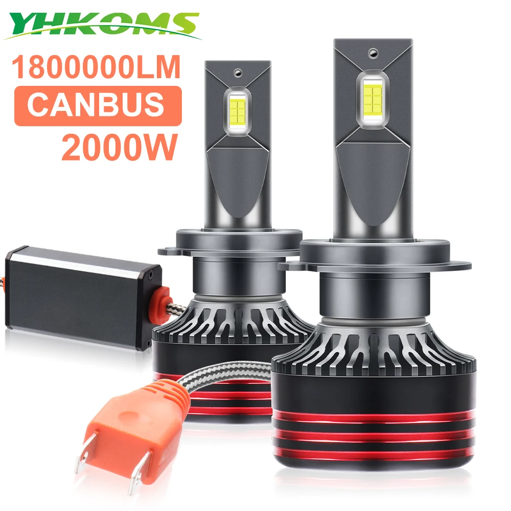 YHKOMS Car Lights Canbus H7 H4 H1 9006 H11 9005  HB3 HB4 LED Headlights Auto Fog Light Bulb White For Car Truck 6000K 12V 24V