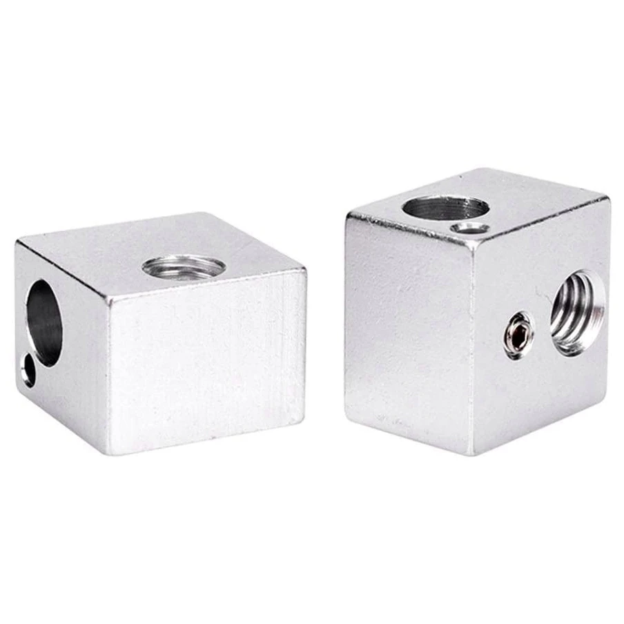 Mk10 Heating Block,Aluminum Block Accessories,7mm Thread Extruder Heating Aluminum Block Suitable for 3D