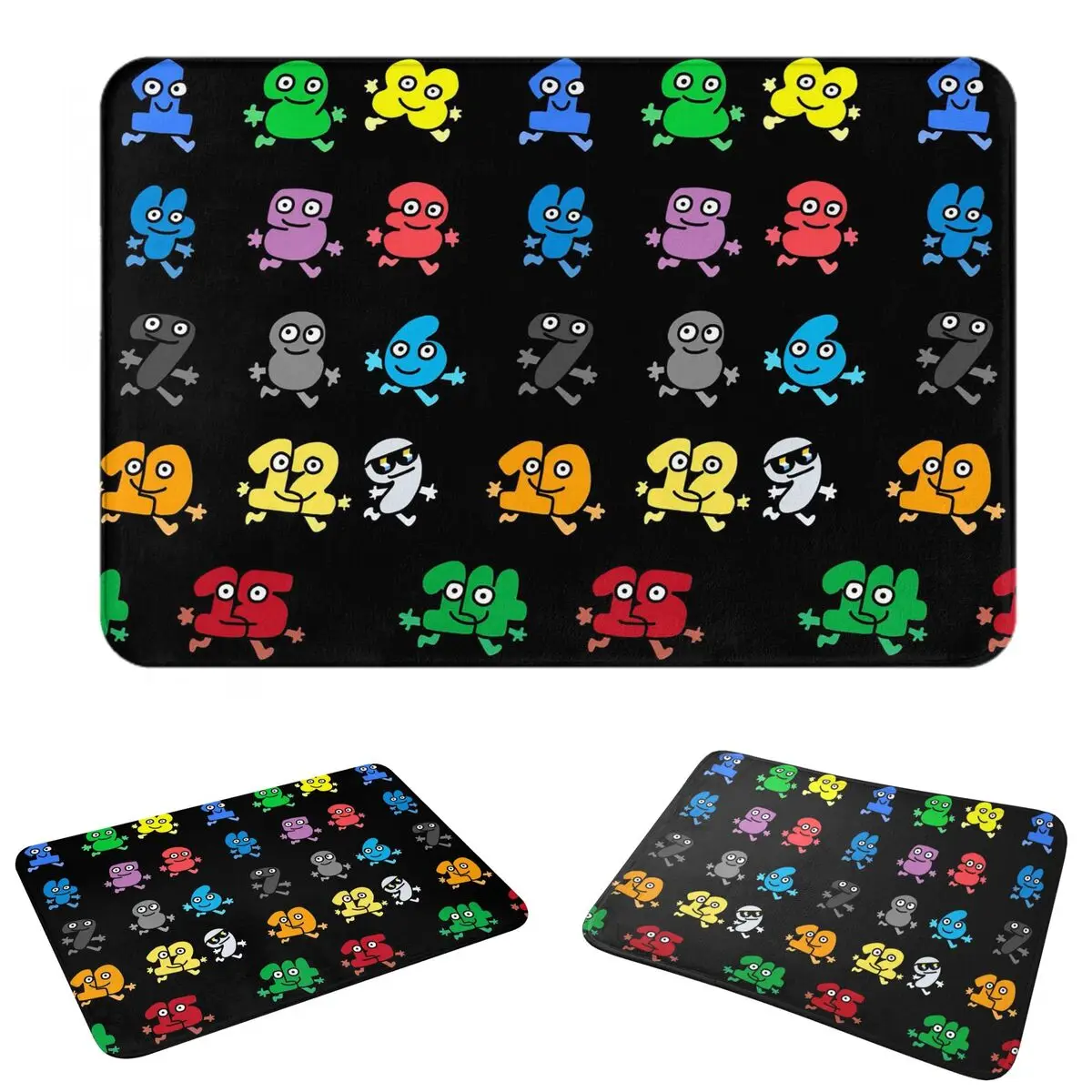 BFDI All Characters Doormat Sand Scraping Carpet Rug Kitchen Entrance Home Floor Mat for Balcony Footpad Mats