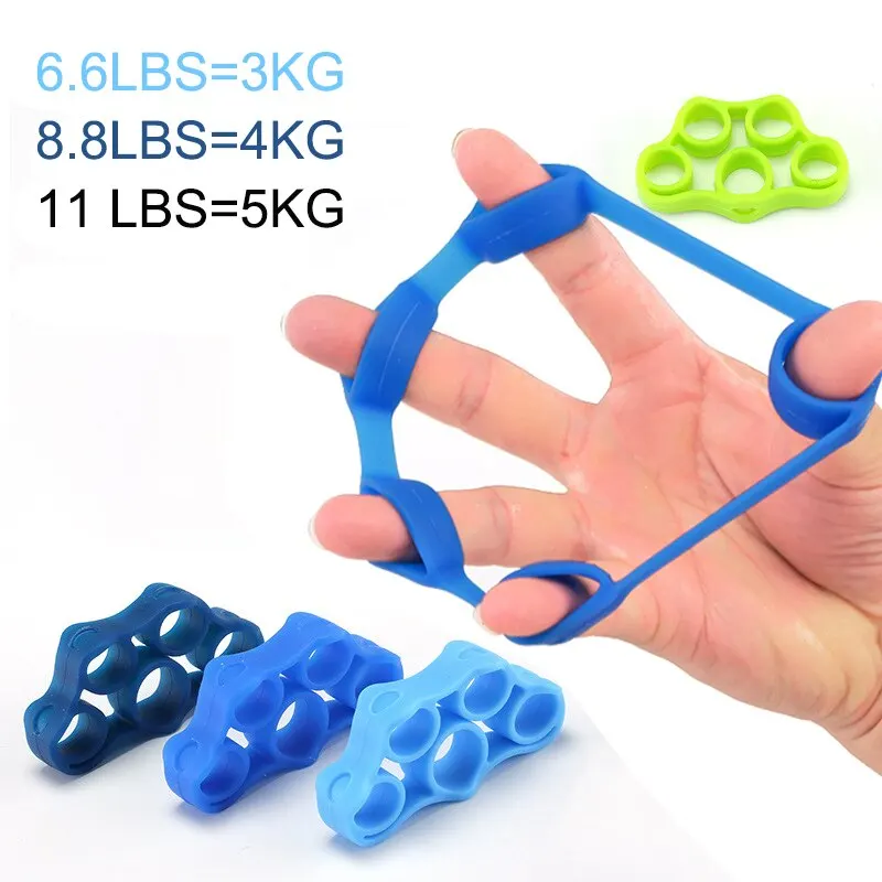 Silicone Finger Gripper Gym Hand Grip Resistance Band Wrist Stretcher Elastic Five Finger Expander Strength Trainer Exercise