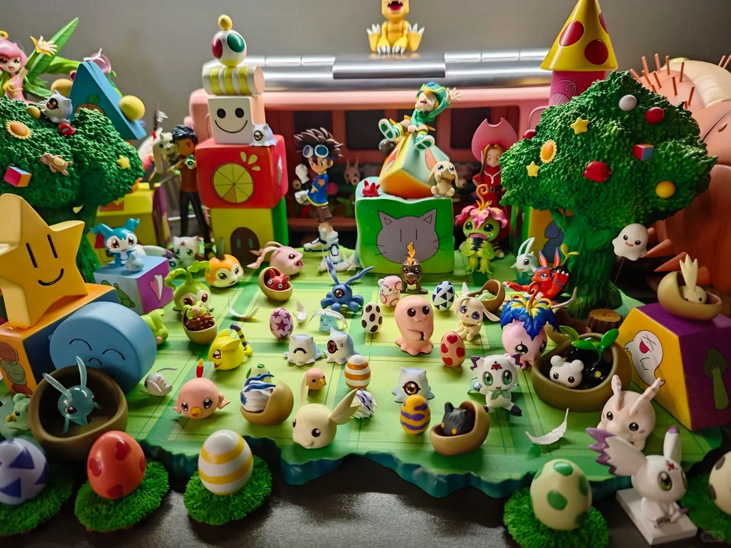 Adornos digitales de chasis de escritorio de dibujos animados para bebé, 8 escenas en la infancia, estatuas periféricas de Anime hechas a mano, modelo de Pvc, juguete para regalo
