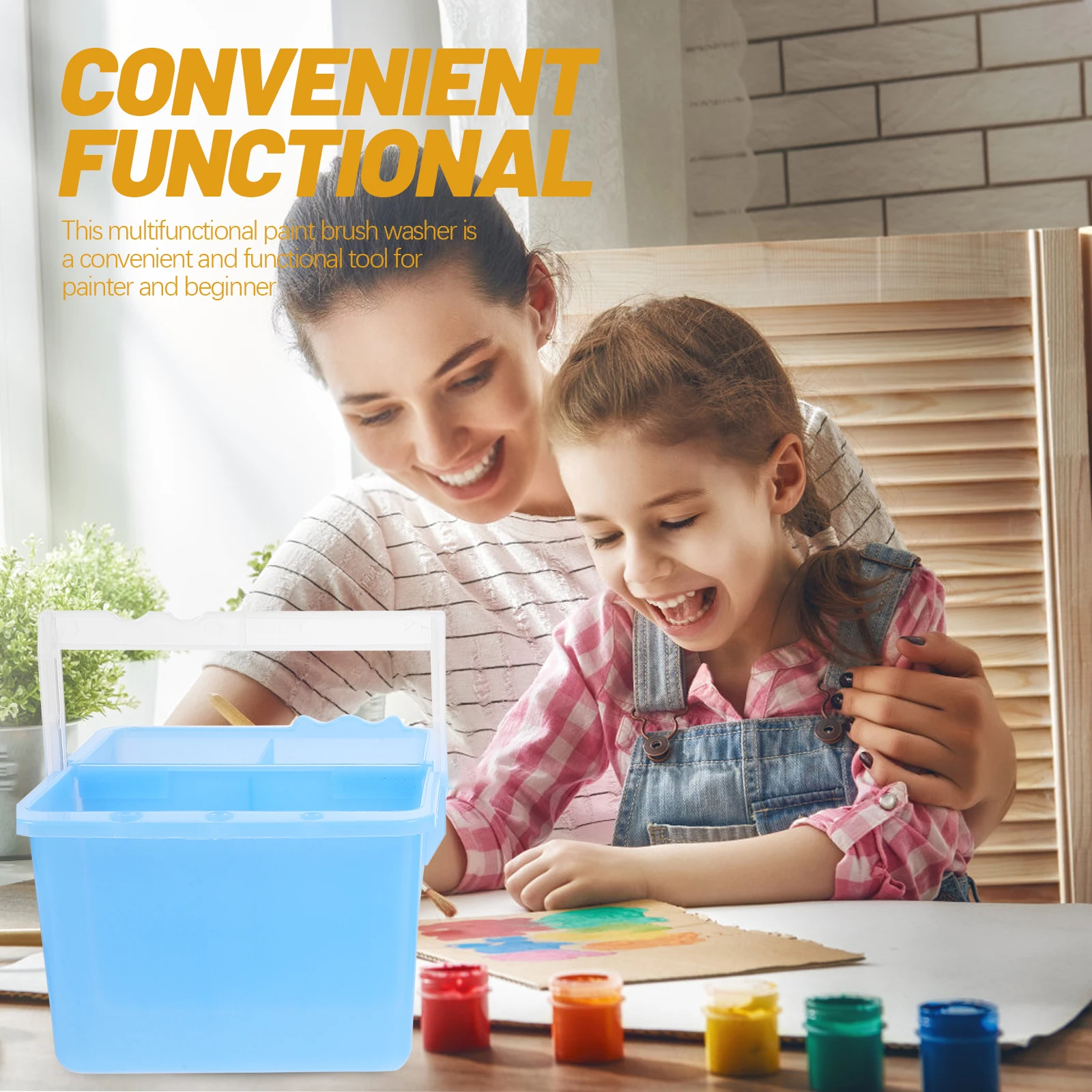 

2 Pcs Cleansing Pencil Bucket Fountain Cleaner Brush Washer for Painting Student Watercolor