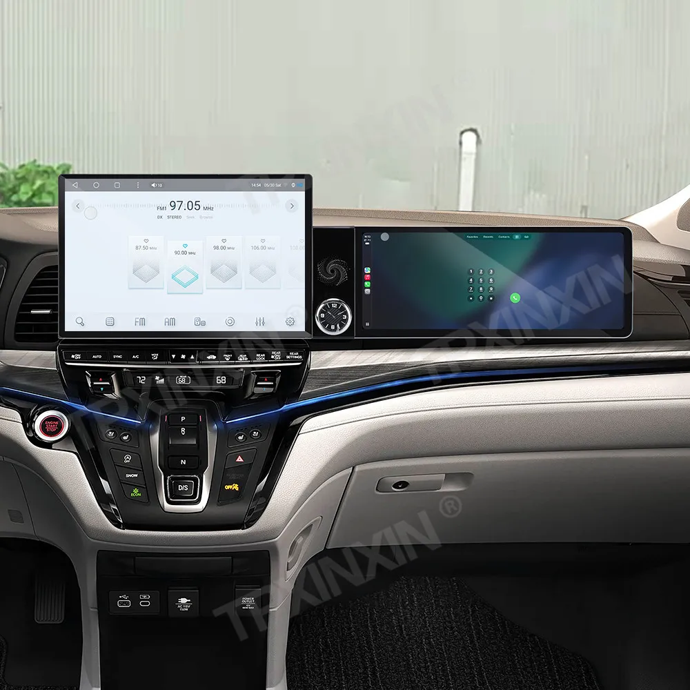 Different Type Dual Screen Car Radio For Honda Odyssey 2020-2019 Car Multimedia Video Player GPS Navigation Carplay 4G