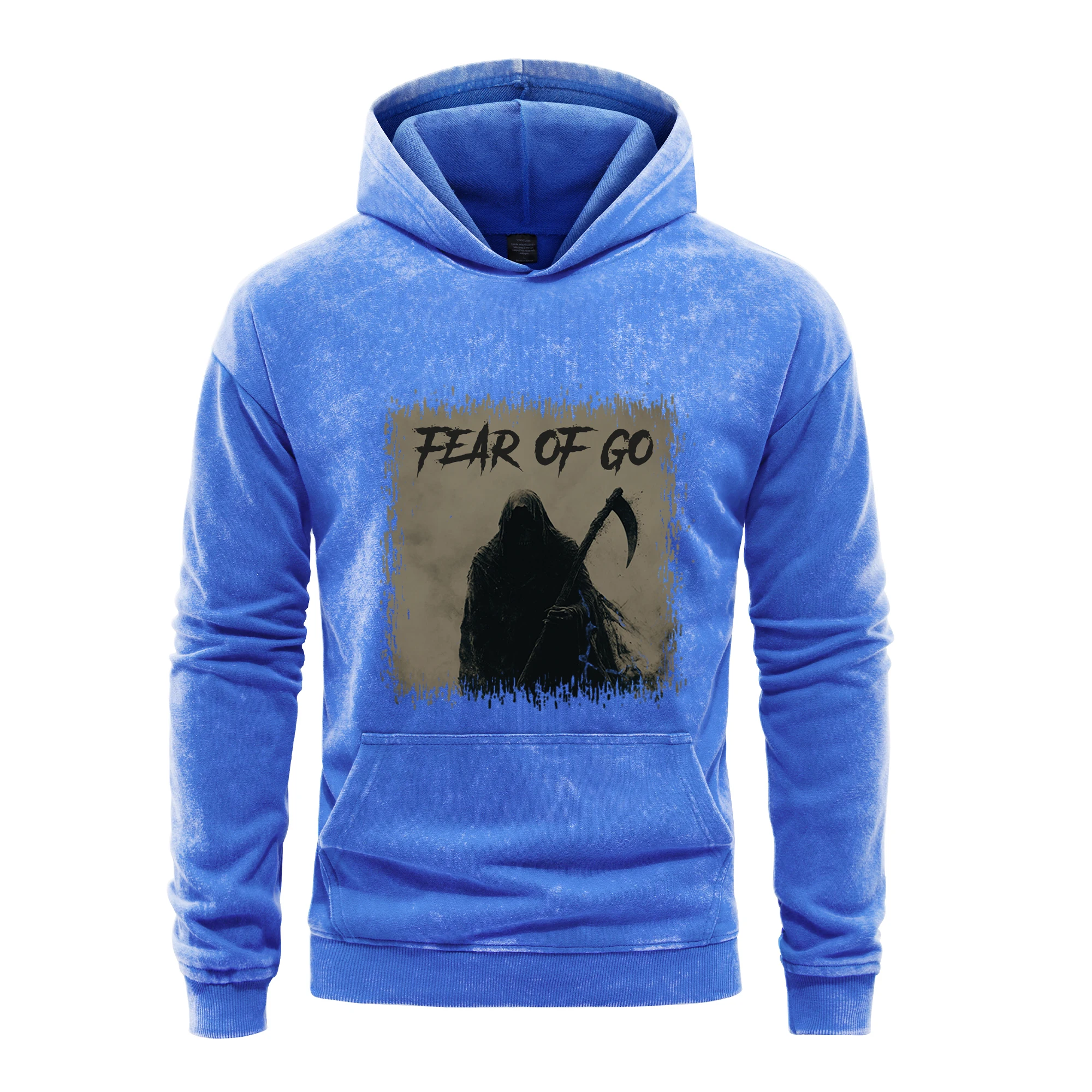 The Guy With The Sickle Is Coming Men'S Hoody Vintage Washed 100%Cotton Fashion Warm Fleece Pullover Casual Loose Hoodies Tops