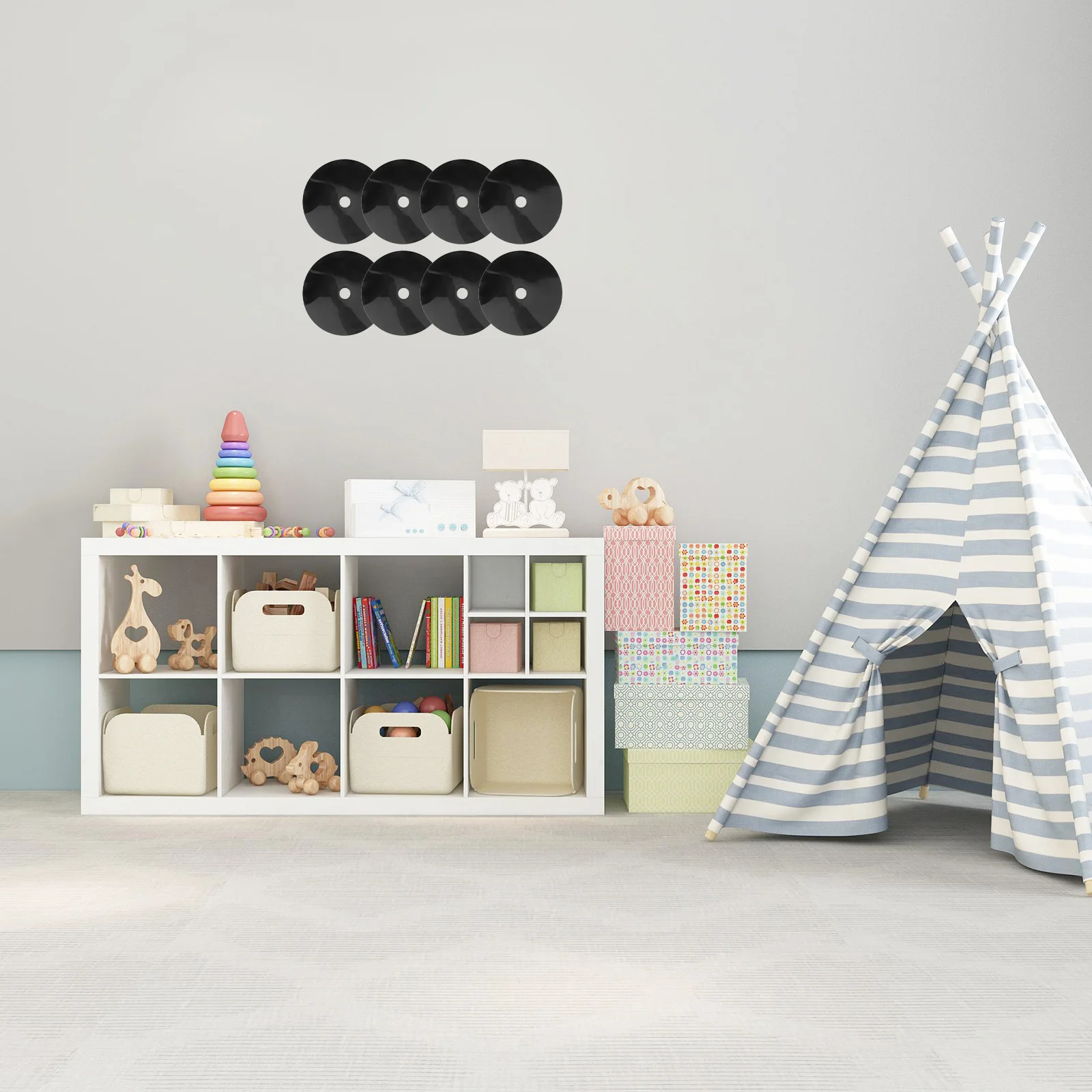 

10Pcs Reflective Cd Shape Ornament Decorative Optical Disk Home Wall Door Garden Bar Ktv Office Vintage Style DIY Multi-Function