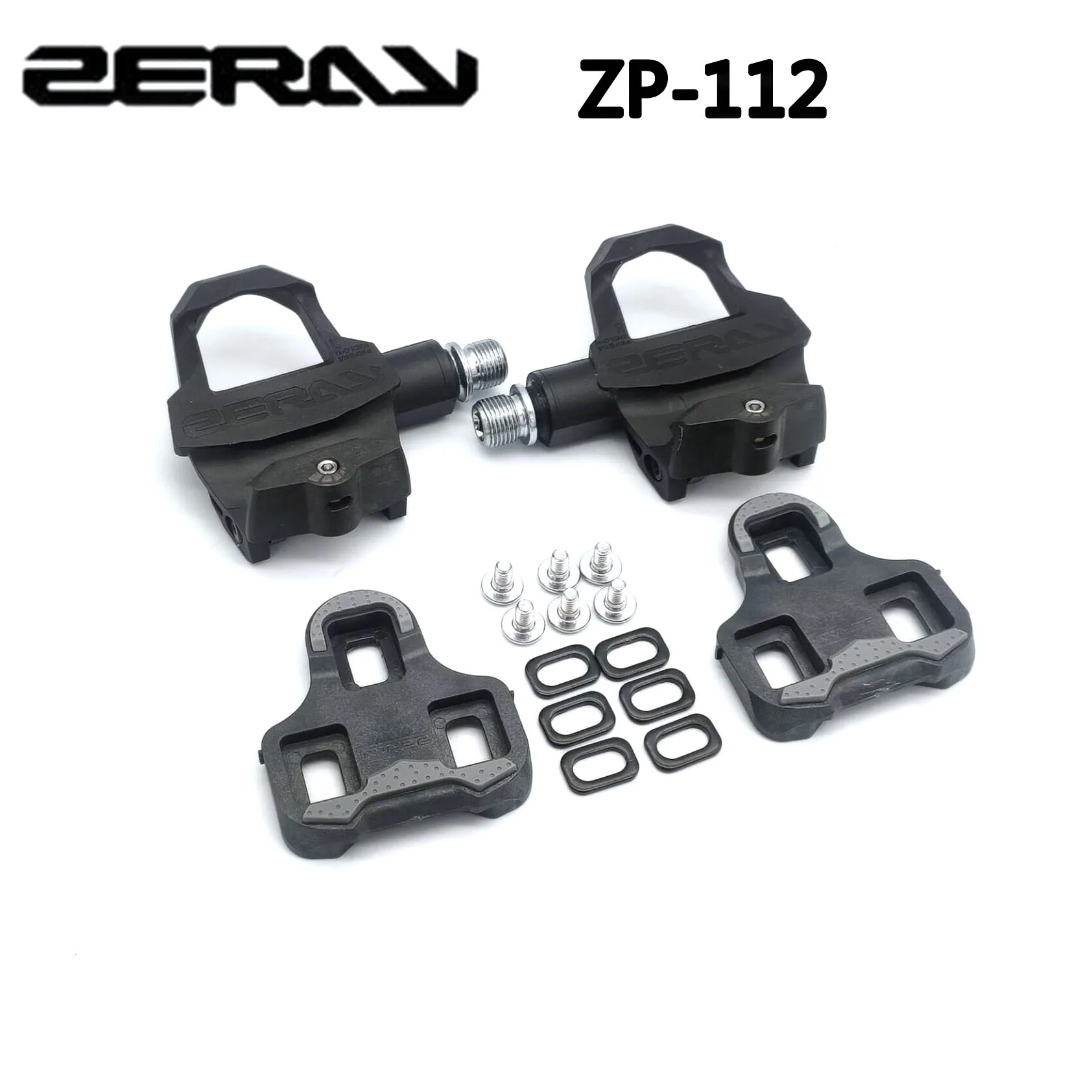 ZERAY Short Carbon Fiber Body Road Bike Pedals Self-locking Ultralight Bicycle Clipless Pedals Compatible forLOOKKEO System