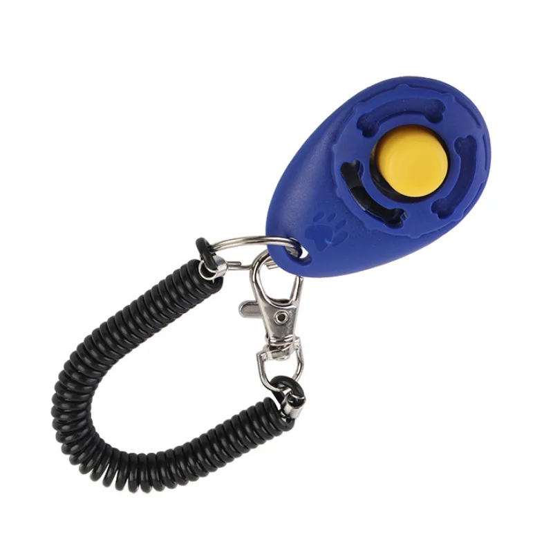 Pet Cat Dog Training Clicker Plastic New Dogs Click Trainer Adjustable Sound Key Chain And Wrist Strap Remote Whistle Clicke