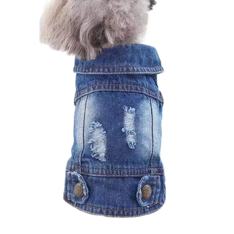 Pet Clothing Ripped Denim Vest Spring Summer Dresses Spring Summer Dresses