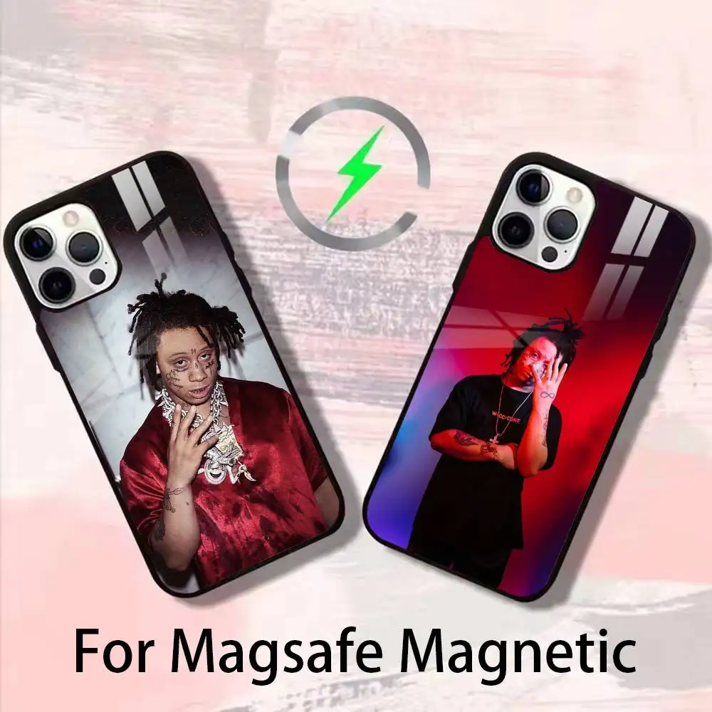 Rapper T-Trippie R-Redd Phone Case For iPhone 17 16 15 14 13 12  Pro Max Plus for Magsafe Mirror Wireless Magnetic Cover
