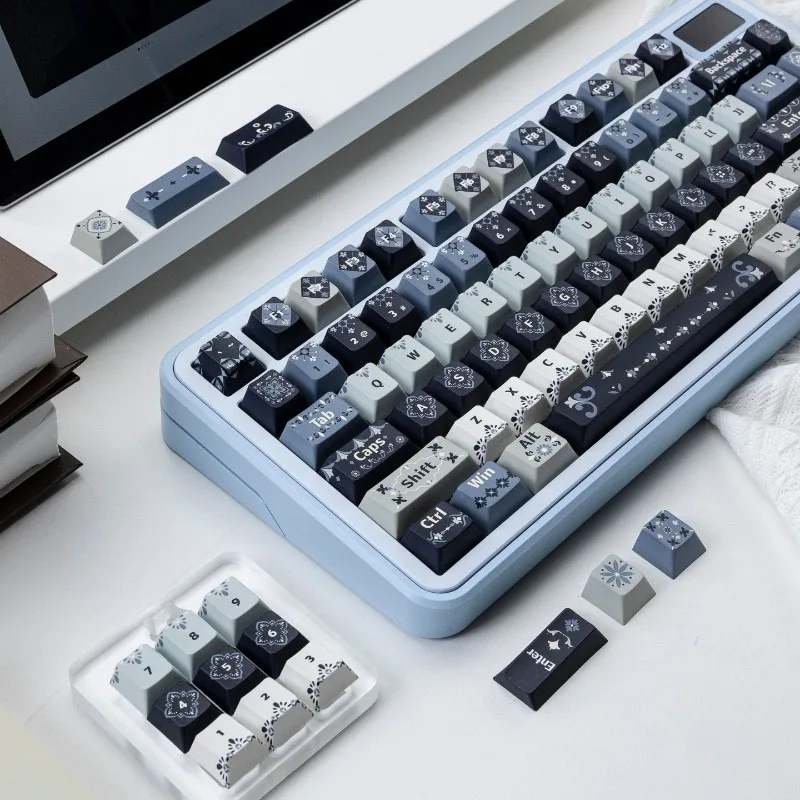 High appearance keycaps, five sided hot rising, Huaxin original PBT compatible mechanical keyboard 60-108