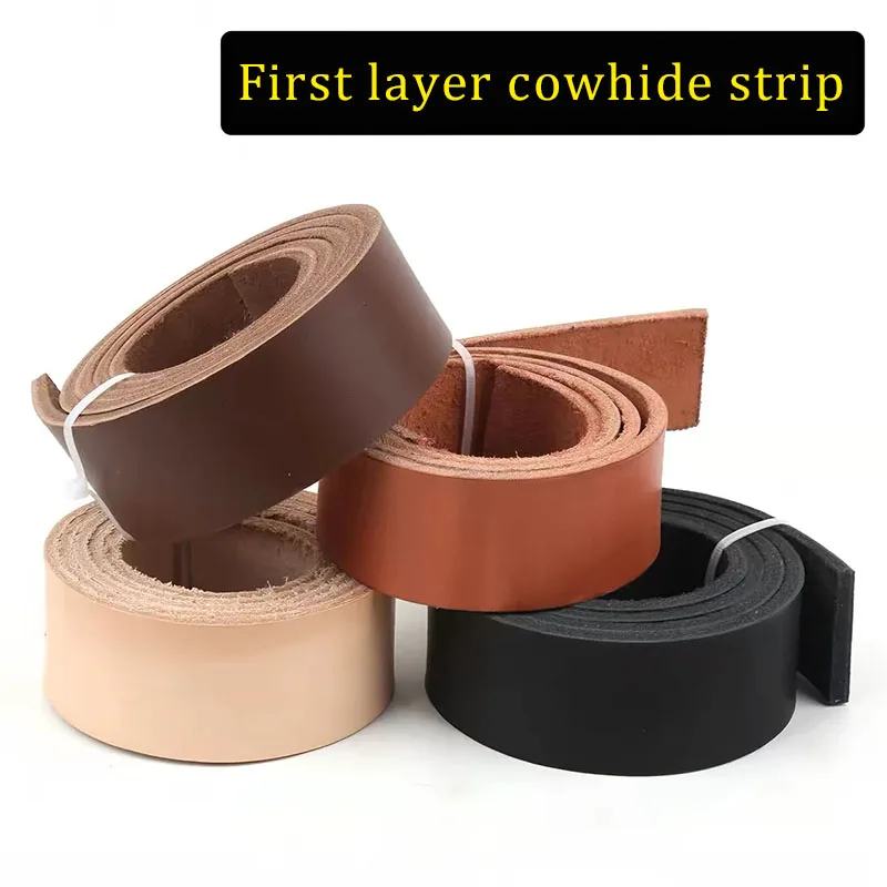 Genuine Leather Material 4mm Thick Head Layer Cowhide Strip Bag With Shoulder Strap Waist Belt Swing Knife Leather Material Catt