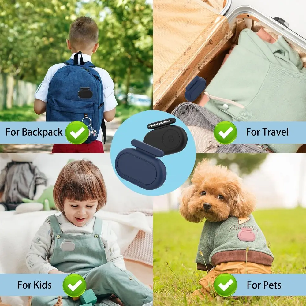 Capa de rastreador de silicone com capa de pino invisível suporte de silicone à prova d'água macio para Samsung Galaxy SmartTag 2