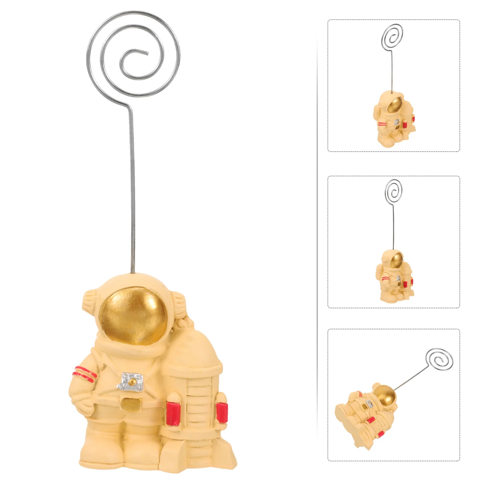 

Astronaut Statue Card Stand Creative Menu Holder Table Picture Display Stand for Home Office Decor Gift Table Number Stands