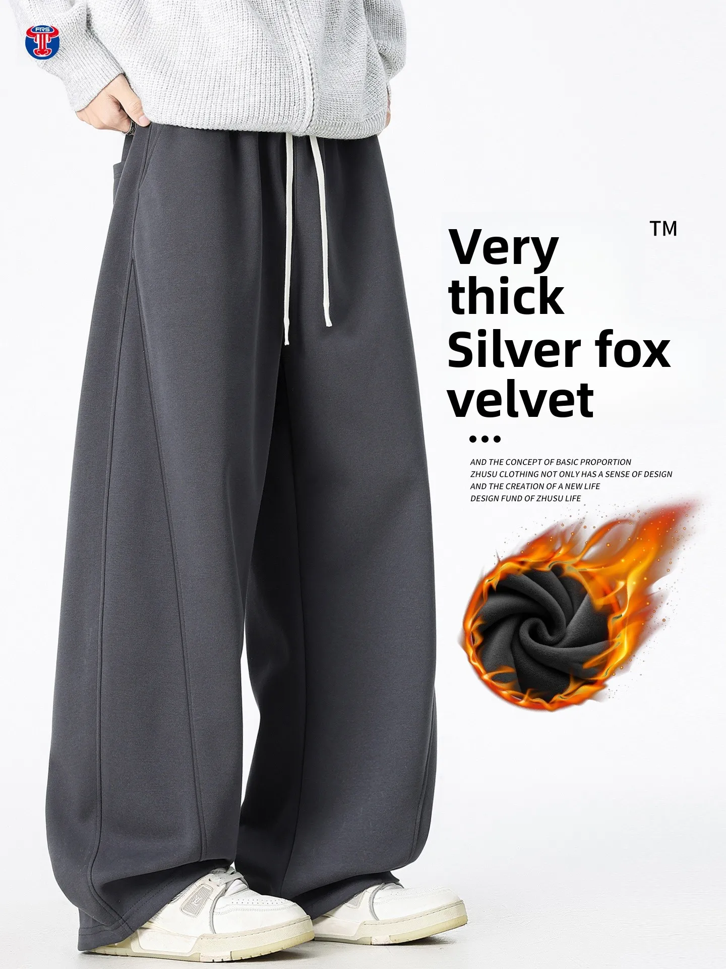 

Мужские повседневные брюки American Sle Thiened Fce с подкладкой, прямые, теплые, зимние, молодежные, удобные, свободного кроя, джинсы