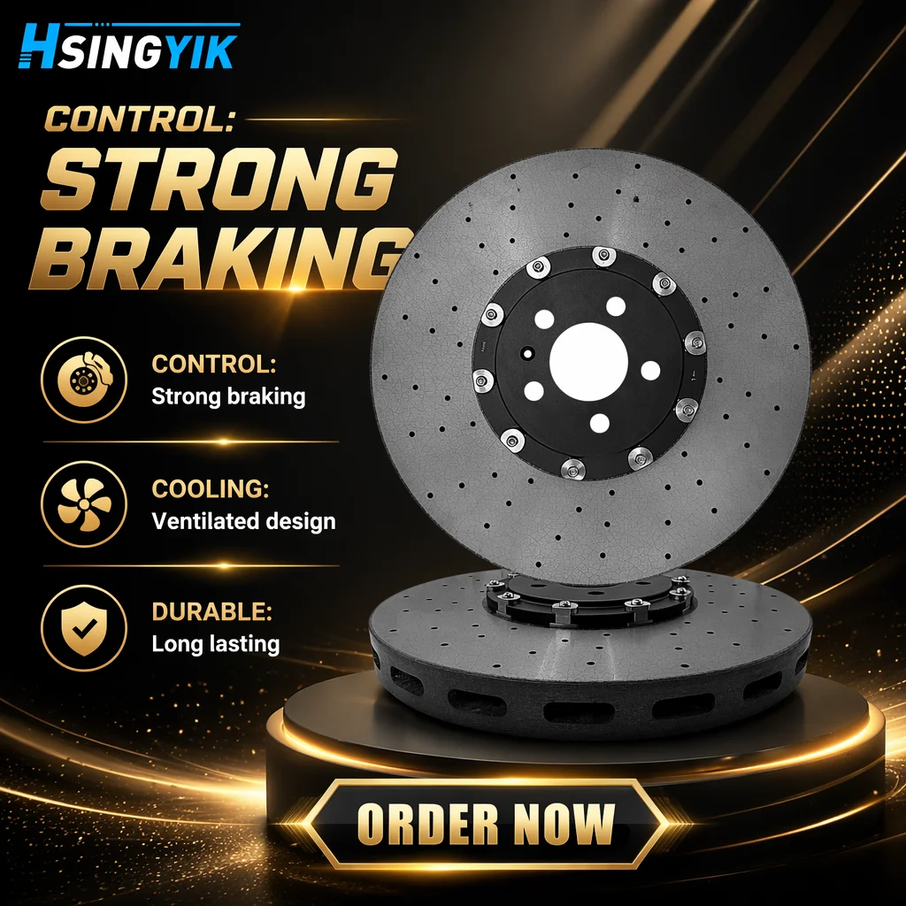 High Performance OEM 670030936 Front 380mm34mm Full Floating Disk Carbon Ceramic Brake Disc For Maserati