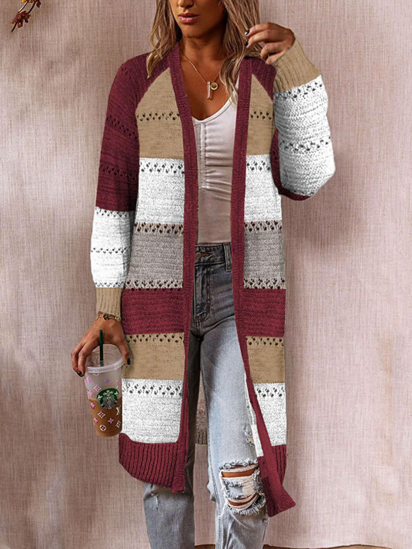 Cárdigan de moda para mujer, suéter, Otoño Invierno, nuevo estilo, deseo europeo americano, prendas de vestir exteriores de moda para mujer