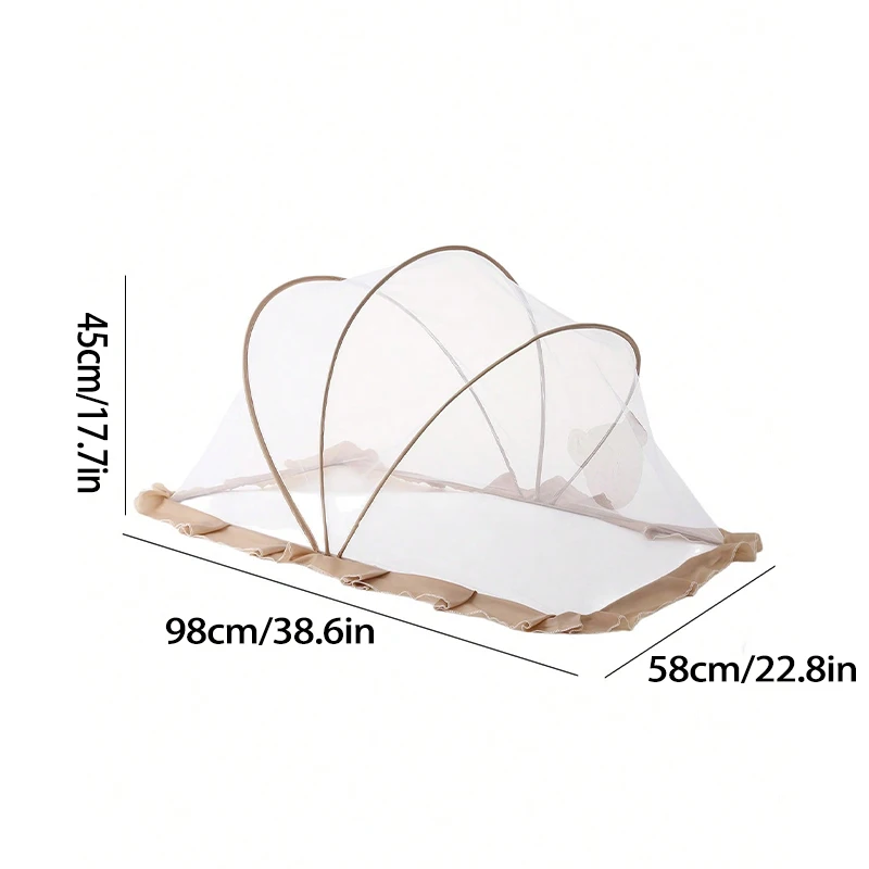 

1pcs crib mosquito net, kids baby foldable mosquito net, newborn bb mosquito cover, shading bottomless mosquito dustproof cover,